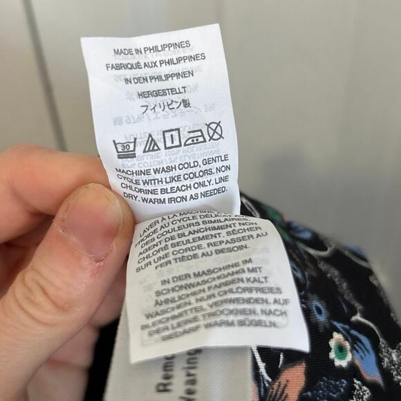 J.Crew Black Mirrored Floral Pencil Midi Skirt Career Office Dark Floral Size 4 - Picture 10 of 10